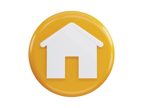 Home page button house web symbol with 3d vector icon illustration Home Button Icon, Home Icon Png, Button Game, 3d Vector, Vector Icons Illustration, Home Icon, Game Ui, Quotes For Kids, Icon Illustration