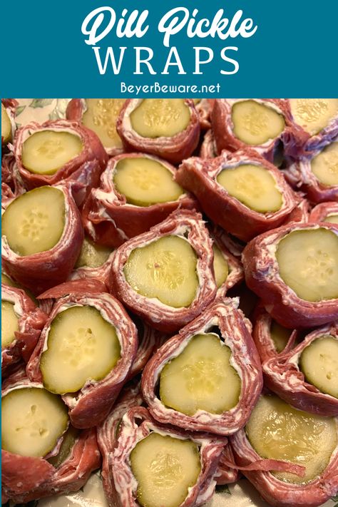 Pickle Wraps, Pickle Party, Pickle Appetizers, Ham Wraps, Cream Cheese Corn, Cheap Snack, Easy Low Carb Snacks, Beef Wraps, Dried Beef