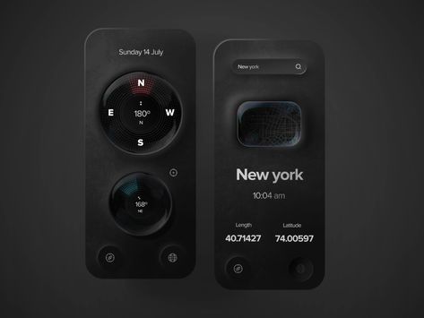 Compass App, App Design Layout, App Concept, Flat Design Icons, Ui Ux Design, Visual Design, Flat Design, Ux Ui, Design Layout