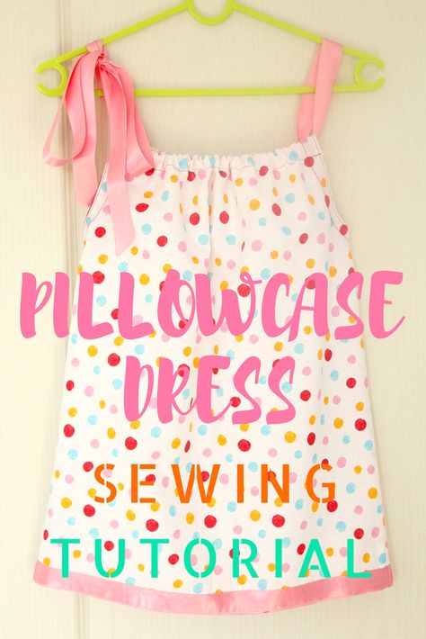 Love beginner sewing projects for kids? This easy pillowcase dress tutorial will teach you the easiest way to sew a cute, comfy dress! Pillow Case Dress Diy, Beginner Sewing Projects For Kids, Toddler Dress Tutorial, Pillow Case Dress Tutorial, Easy Pillowcase, Pillowcase Dress Pattern, Pillow Case Dresses, Pillow Case Dress, Toddler Dress Patterns