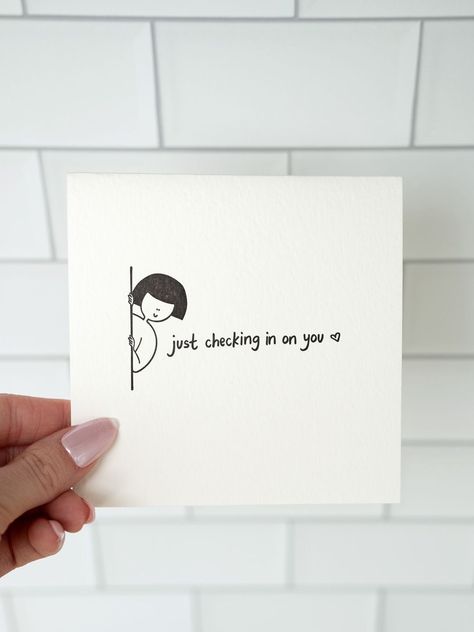 Status Update Thinking Of You Card For Man, Encouraging Cards Diy, Checking Up On You, Small Birthday Cards For Best Friend, Being There For Someone, Thinking About You Friend, Cute Support Message, Cute Simple Birthday Cards, Proud Of You Cards Diy