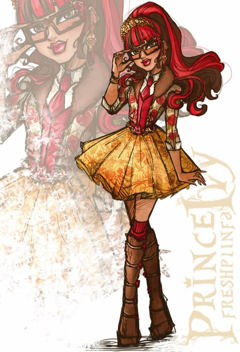 Prince Ivy, High Drawings, Ever After High Art, Rosabella Beauty, Cerise Hood, Lizzie Hearts, Raven Queen, High Art, Ever After High