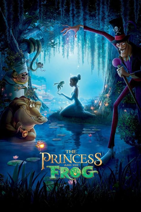 The Princess and the Frog Princess And The Frog Movie, Frog Poster, Disney Movie Posters, Frog Wallpaper, Disney Princess Movies, Princess Movies, Disney Collage, Disney Posters, Film Disney