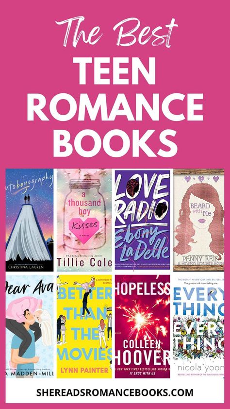 50 Books About Teenage Romance to Totally Crush On – She Reads Romance Books Books About Teenage Love, Best Ya Romance Books, Clean Romance Books For Teens, Teenage Romance Books, High School Romance Books, Top Romance Books, Ya Romance Books, Highschool Romance, Ya Books Romance