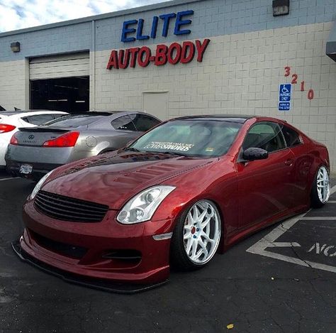 #Infiniti #G35 #Coupe #Modified #Slammed #Stance #WORK_Wheels