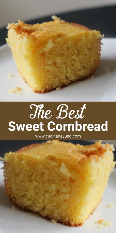 The Best Sweet Cornbread Recipe – CUCINADEYUNG Sweet Yellow Cornbread Recipe, Cakey Cornbread Recipe, Crumbled Cornbread Recipes, Disneyland Cornbread Recipe, Best Ever Cornbread Recipe, Best Sweet Cornbread Recipe, Mission Bbq Cornbread Recipe, Home Made Cornbread Recipes, Moist Cornbread Recipe Homemade