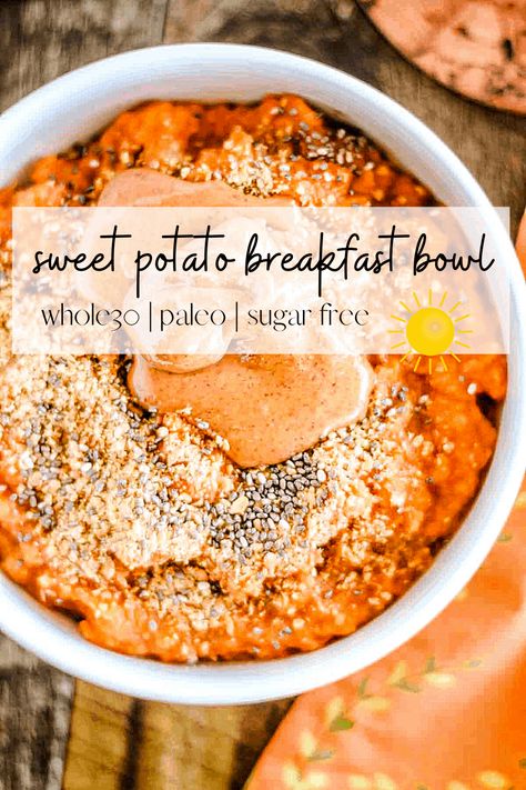 Fluffy Sweet Potato Breakfast Bowls, Sweet Potato Porridge Breakfast Recipes, Sweet Potato Protein Breakfast Bowl, Mashed Sweet Potato Breakfast Bowl, Sweet Potato Quinoa Breakfast Bowl, Whipped Sweet Potato Bowl, Sweet Potato Bowl Recipes Breakfast, Riced Sweet Potato Recipes, Traveling Meals