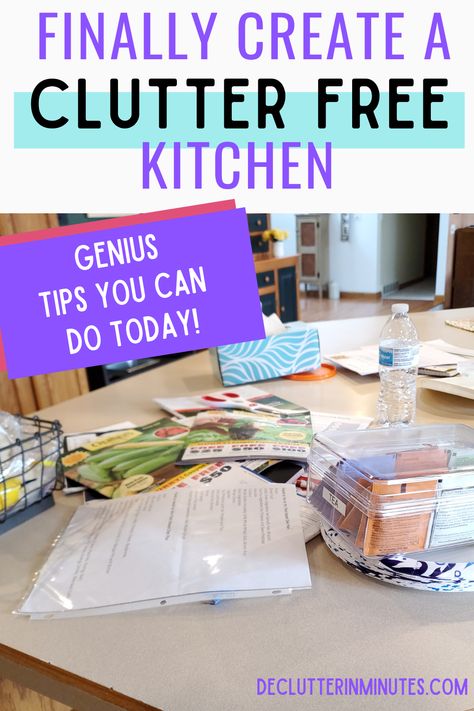 Declutter Kitchen Countertops, Minimalism Kitchen, Kitchen Decluttering, Kitchen Declutter, Declutter Organization, Decluttering Checklist, Counter Clutter, Clutter Free Kitchen, Declutter Kitchen