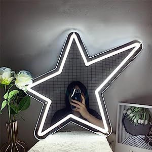 Sqiggle Mirror, Y2k Small Room Ideas, Star Shaped Mirror, Y2k Words Aesthetic, Room Aesthetics Ideas, Room Y2k Aesthetic, Star Themed Room Aesthetic, Y2k Room Ideas Aesthetic, Star Room Ideas