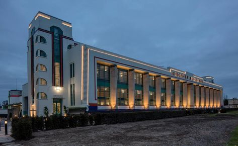 The iconic Hoover Building opens as residential apartments | Wallpaper* London Uk Apartments, Hoover Building, Apartment Wallpaper, Office Block, Art Deco Room, Apartment Block, London Buildings, Concrete Facade, Deco Living