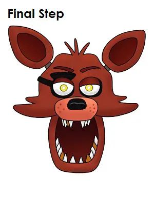 Foxy Fnaf, Fnaf Foxy, Easy Drawing Ideas, Cartoon Drawing Tutorial, Face Cute, Drawing Heads, How To Make Drawing, Drawing Face, Fnaf Drawings