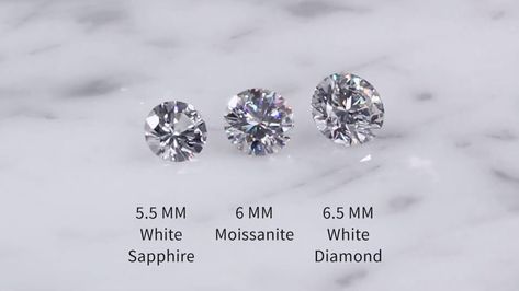 White sapphires and cubic zirconia are almost similar in appearance and people can confuse between the two. However, if you look closely and go by the stats, it can be found that cubic zirconia and white sapphire are different from one another in spite of having quite a few similarities. There are some basic differences Comparison Video, Diana Ring, Moissanite Vs Diamond, White Sapphire Engagement Ring, White Sapphire Ring, Diamond Alternatives, Which Is Better, Vs Diamond, Bling Rings