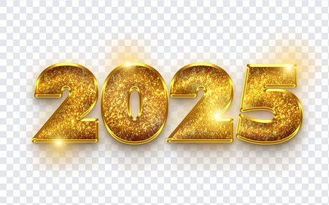 2025 Gold PNG New Png, New Year Png, 2025 New Year Design, 2025 New Year, Gold Png, 2025 Logo, Animated Fonts, Beauty Salon Posters, Gold Design Background