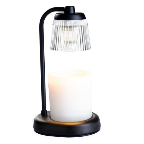 Fluted Glass Black Candle Warmer Lamp | Candle Warmers Aurora Lamp, Arch Lamp, Lamp Candle, Candle Lamps, Candle Warmer Lamp, Wooden Wick Candles, Black Candle, Fluted Glass, Buy Candles