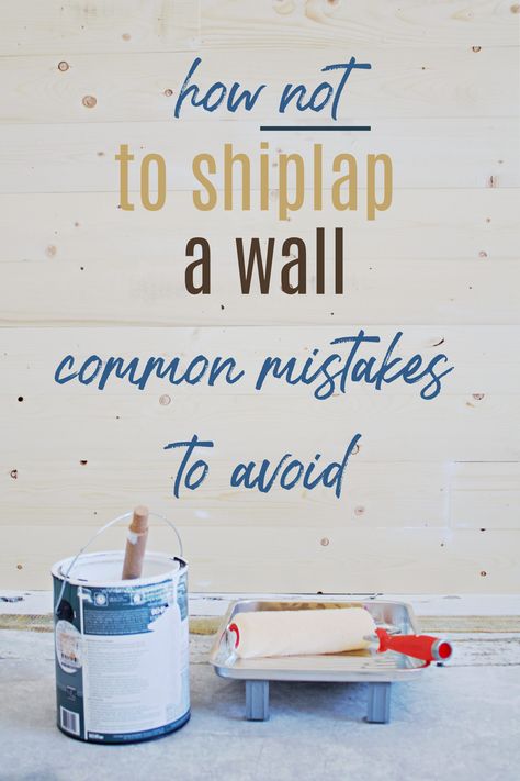 Avoid these common mistakes when you shiplap a wall. Doing the faux shiplap trend or real, make sure to avoid these little issues. #shiplap #shiplapissues Trimming Shiplap Walls, Shiplap Small Wall, Shiplap Breezeway, Diy Cheap Shiplap Wall, Trimming Out Shiplap Walls, Horizontal Shiplap Wall Living Room, Full Wall Shiplap, How To Shiplap A Wall, Installing Shiplap Walls Over Drywall