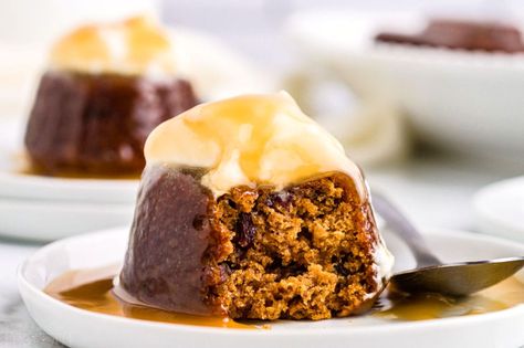 Sticky Toffee Pudding Recipe - Mom On Timeout Sticky Toffee Pudding Recipe, Toffee Pudding Recipe, Sticky Pudding, Cake Portions, Toffee Cake, Mom On Timeout, Toffee Sauce, Moms Cooking, Toffee Pudding