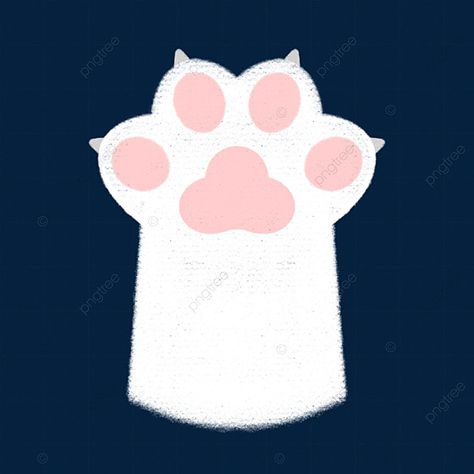 fluffy white cat paw illustration Animal Paws Illustration, Cat Prints Paw, Cat Paw Illustration, Grey Cat White Paws, Paw Illustration, Cat Paw Sticker, Marketing Poster, Fall Music, Black And White Tree