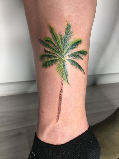 Palm Tree Tattoos For Women, Tree Tattoos For Women, Palm Tree Tattoos, Red Palm Tree, Tree Tattoos, Palm Tattoos, Red Palm, Summer Tattoo, Tree Tattoo Designs