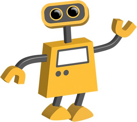 Friendly Robot, Technology Websites, Math Posters, Robot Cartoon, Technology Integration, The Robot, Graduation Cap, Mellow Yellow, Wood Blocks