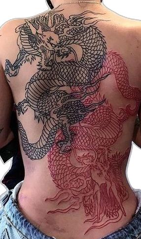 Japanese Tattoos Women, Women Samurai, Dragon Tattoo Back, Black Dragon Tattoo, Japanese Tattoo Women, Dragon Tattoo Meaning, Red Dragon Tattoo, Dragon Tattoos For Men, Small Dragon Tattoos