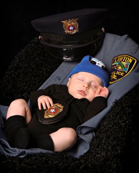 Police Baby Pictures, Police Pic, Newborn Police, Police Baby, Baby Boy Newborn Pictures, Newborn Pics, Newborn Shoot, Photography Classes, Baby Pics