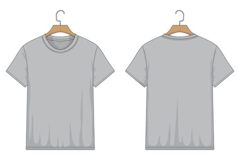 T Shirt Front And Back, Blank T Shirts, Gray Shirt, T Shirt Mockup, Shop Front, Back View, Tshirt Mockup, Plain Tshirt, Shirt Mockup