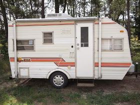 I can't believe it's been 1 1/2 years since we bought the 1982 Sunline Travel Trailer.  Time is flying by!!! We bought her in August of... Trailer Renovation Ideas, Vintage Camper Redo, Travel Trailer Renovation, Retro Travel Trailers, Travel Trailer Interior, Vintage Trailer Remodel, Vintage Trailers Restoration, Trailer Redo, Retro Trailers