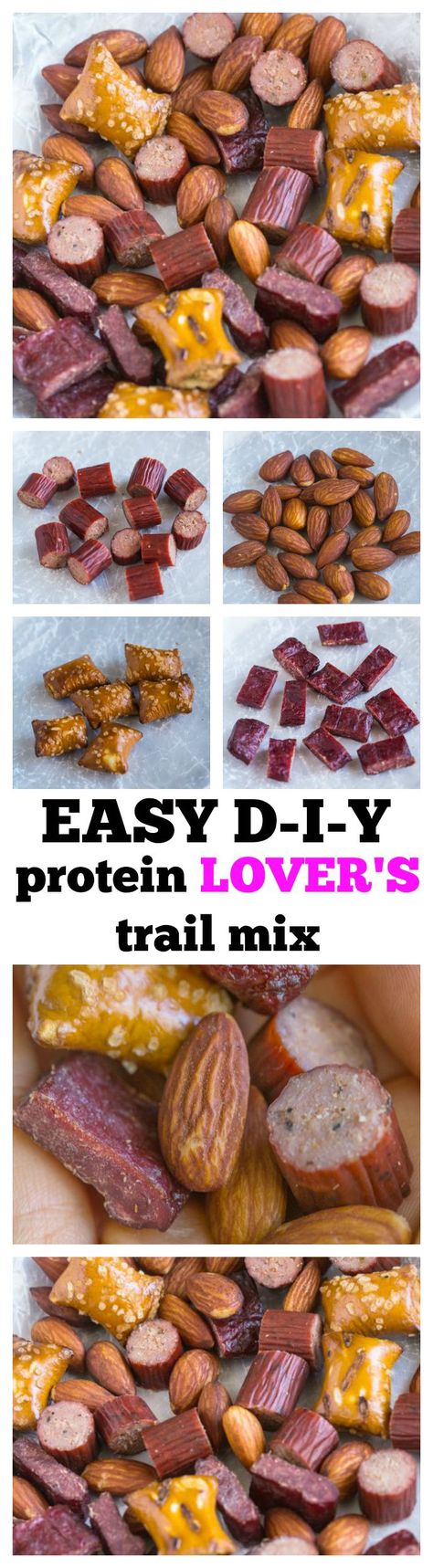 Easy DIY Protein Lover's Trail Mix- Customisable and perfect for any weather! Diy Pretzels, Cliff Bars, Trail Mix Recipes, Trip Snacks, Protein Mix, Healthy Protein Snacks, Protein Packed Snacks, Hiking Food, Road Trip Snacks