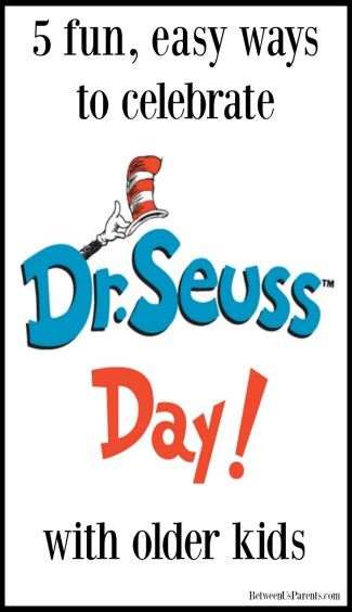 Dr. Seuss was a man for all ages full of wit and wisdom. In honor of his birthday, here are five easy and fun ways to celebrate Dr. Seuss Day with older kids. Dr Seuss Images, Dr Seuss Costumes, 6th Grade Activities, Dr Seuss Activities, Dr Seuss Crafts, Seuss Classroom, Read Across America Day, Dr Seuss Week, Dr Seuss Day