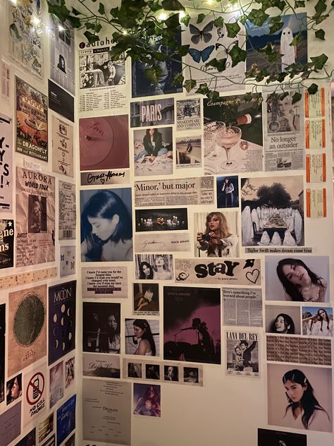 Gracie Abrams Collage, Gracie Abrams And Taylor Swift, Photowall Ideas, Room Redesign, Pinterest Room Decor, Grunge Room, Cozy Room Decor, Pretty Room, Room Redo