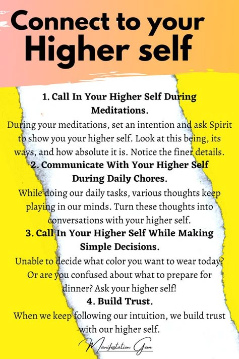 Few simple steps to follow to connect to your higher self and improve yourself physically as well as mentally. #selfimprovement #selfimprovementtips #selflove How To Connect To Higher Self, Your Higher Self Is Holding Your Hand, Becoming Higher Self, How To Connect With Higher Self, How To Align With Your Higher Self, Ways To Connect With Yourself, How To Connect To Yourself, Connecting To Higher Self, Connecting With Your Higher Self