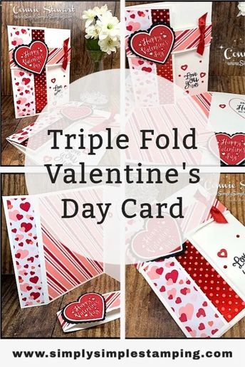 Fun Fold Valentine Cards, Valentine Sayings, Easy Valentine Cards, Valentine Cards To Make, Valentines 2023, Valentine Paper Crafts, Stampin Up Valentine Cards, Valentines Day Cards Diy, Card Verses