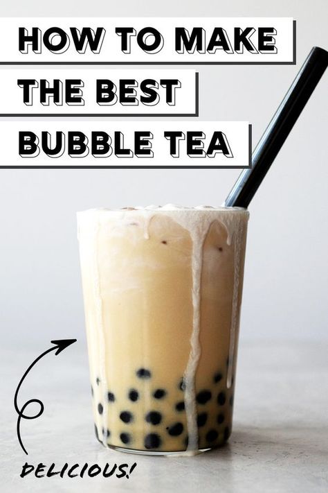 Bobo Drinks, Make Bubble Tea At Home, Homemade Bubble Tea, Summer Tea Recipes, Make Bubble Tea, Bubble Tea At Home, Flavored Iced Tea Recipes, Black Tea Recipe, Iced Black Tea