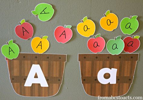 Letter A Crafts For Kindergarten, Abc Crafts, Apple Preschool, Apple Activities, Apple Craft, Abc Activities, Apple Theme, Fall Preschool, Alphabet Crafts