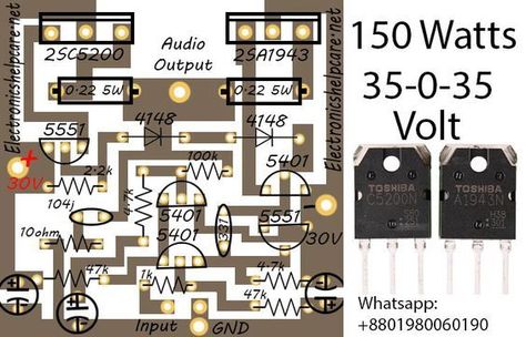 Amplifier Circuit Diagram, Basic Electrical Wiring, Mini Amplifier, Diy Amplifier, Electronic Circuit Design, Car Audio Amplifier, Electronic Schematics, Electronic Circuit Projects, Stereo Amplifier