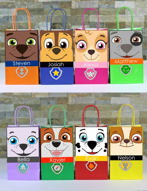 Paw Patrol Party Favors Bags, Paw Patrol Favors, Paw Patrol Party Favors, Paw Patrol Gifts, Paw Patrol Birthday Decorations, Paw Patrol Party Ideas, Paw Patrol Birthday Theme, Anniversaire Diy, Skye Paw