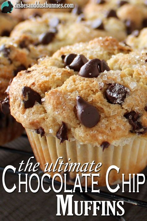 Best Chocolate Chip Muffins, Chocolate Chip Muffins Easy, Nutella Muffin, Muffins Blueberry, Chocolate Chip Muffin, Chocolate Chip Muffin Recipe, Muffins Easy, Bakery Style Muffins, Aloo Gobi