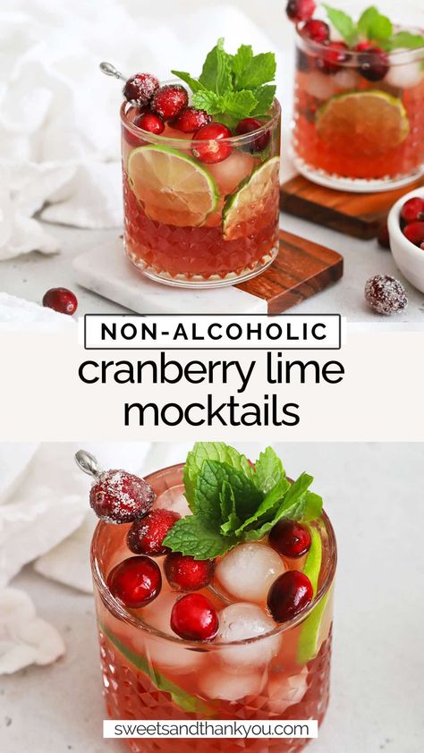 Mule Mocktail Recipe, Christmas Mocktail Recipes, Cranberry Mocktail, Cranberry Moscow Mule, Holiday Mocktail, Cranberry Drinks, Alcoholic Punch Recipes, Easy Mocktail Recipes, Mint Drink