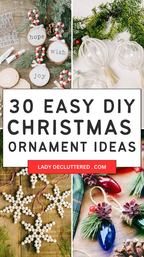 DIY Christmas ornaments. New Home Ornaments Diy, Diy Ornament Hangers, Diy Cinnamon Stick Ornaments, Hunting Ornaments Diy, Diy Gold Ornaments Christmas, Ornaments Diy Gift Ideas, Diy Initial Ornaments, Joy Ornaments Diy, Diy Christian Ornaments