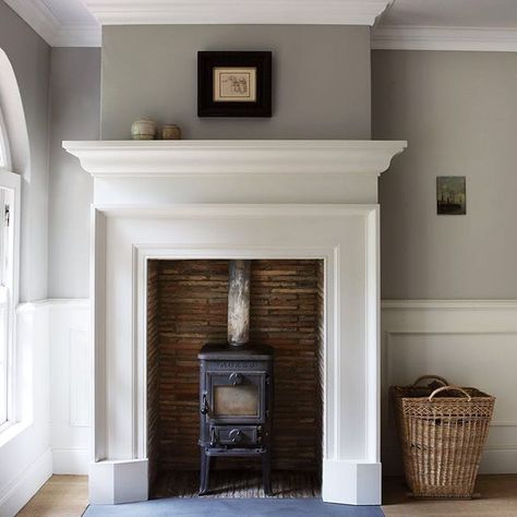 Fire Surrounds, Stove Ideas, Fresh Farmhouse, Fire Surround, Urban Interiors, Ivy House, Fire Places, Log Burner, Wood Burner