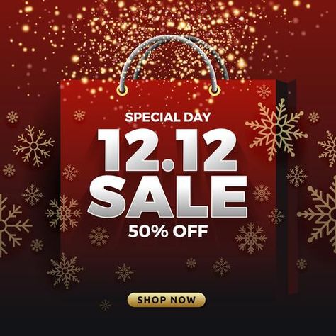 12.12 Shopping day sale banner background. 12 December sale post Optician Marketing, New Year Promotion, Easy Homemade Christmas Gifts, About New Year, New Year Sale, Shop House Plans, Cosmetic Design, Healthy Snacks For Diabetics, 12 December