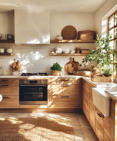 Natural Kitchen Aesthetic, Surfing House Aesthetic, California Aesthetic Kitchen, Surf House Kitchen, Surf Kitchen Decor, Surf Shack Kitchen, Noah Surf House Portugal, Scandinavian Interior Kitchen, Modern Rustic Living Room