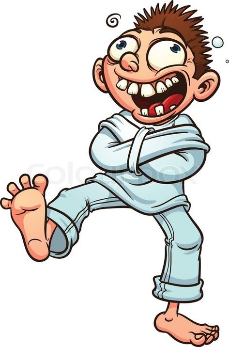 Stock vector of 'Crazy cartoon guy in a straight jacket. Vector illustration with simple gradients. All in a single layer.' Crazy Jokes, Funny Caricatures, Crazy Man, Straight Jacket, Cartoon Man, Cute Doodle Art, 로고 디자인, Free Vector Art, Funny Cartoons