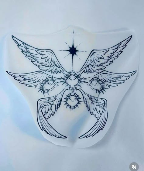 Envy Tattoo Design, Seraphim Angel Tattoo Back, Seraphim Angel Drawing, Seraphim Drawing, Real Angel Tattoo, Seraphim Tattoo Design, Seraphim Angel Tattoo, Seraphim Tattoo, 333 Tattoo