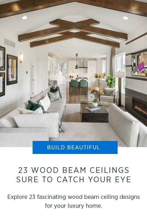 Modern Pop Design For Hall, Modern Pop Design, Wood Beams Living Room, Bedroom Ceiling Ideas, Modern Bedroom Ceiling, Ceiling Ideas Living Room, Ceiling Beams Living Room, Vaulted Ceiling Beams, Cathedral Ceiling Living Room