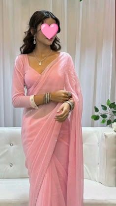 Pink Indian Dress, Saree Styles For Farewell, Farewell Sarees, Sarees For Girls, Simple Saree Designs, Trendy Outfits Indian, Fashionable Saree Blouse Designs, Fancy Sarees Party Wear, Desi Fashion Casual