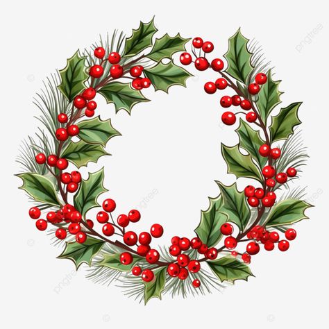 christmas wreath vector illustration colorful frame with red berries christmas wreath png Christmas Prints And Patterns Wreath, Christmas Wreath Clip Art, Christmas Wreath Illustration, Christmas Wreath Image, Christmas Pink Wreath Clipart, Christmas Wreath Transparent Background, Wreath Vector, Illustration Colorful, Wreath Illustration