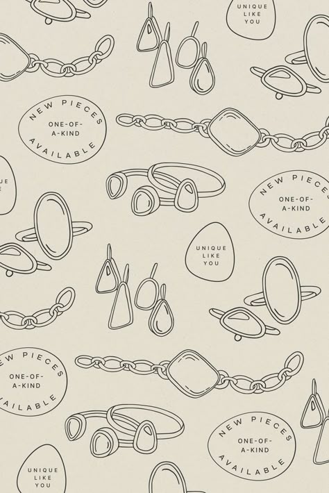 jewellery print - jewellery iconography - illustrations - line drawings - ring drawing - bracelet drawing - necklace Art Tools Illustration, Earring Illustration, Draw Jewelry, Bracelet Drawing, Ring Drawing, Tools Illustration, Chocolate Jewelry, Box Illustration, Branding Identity Inspiration