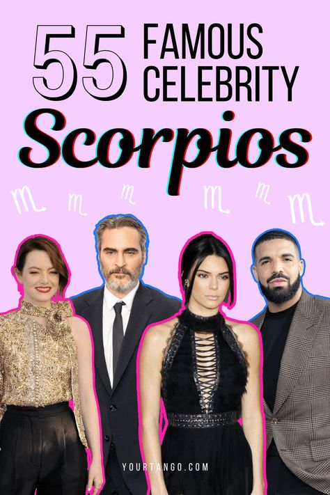 Famous Scorpios: 55 Scorpio Celebrities | YourTango #zodiac #scorpio Famous Scorpios Celebrity, Scorpio Celebrities, Scorpio Core, Scorpio Outfits, Scorpion Sign, Famous Scorpios, Scorpio Women, Scorpio Zodiac Sign, Zodiac Scorpio