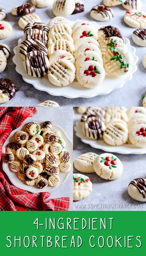 This recipe for melt-in-your-mouth shortbread is an absolute necessity for the holiday baking season. Cookies Japanese, Galletas Keto, Whipped Shortbread, Shortbread Cookies Recipe, Shortbread Cookies Christmas, Whipped Shortbread Cookies, Christmas Shortbread, Cookie Plate, Candy Food